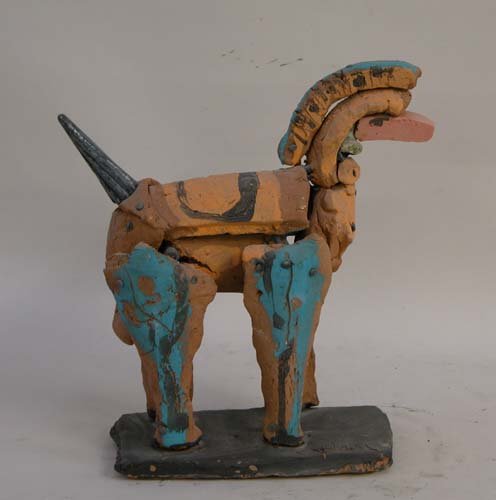 Appraisal: Tribal Horse Sculpture terra cotta on Ceramic Caplan Jerry x