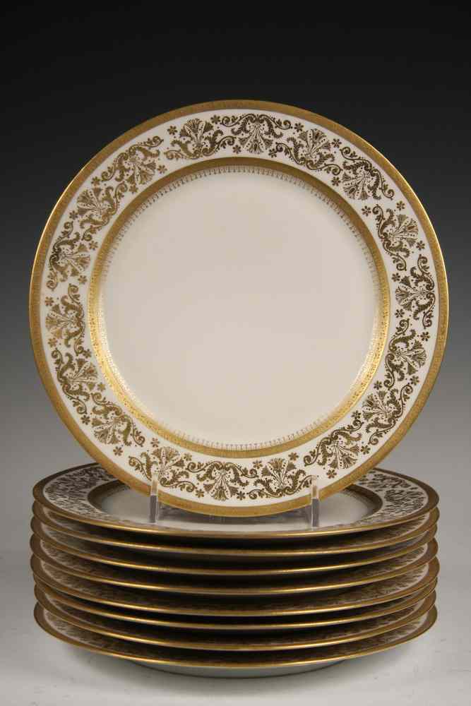 Appraisal: LIMOGES PLATES - Nine LS S Limoges Porcelain Plates with