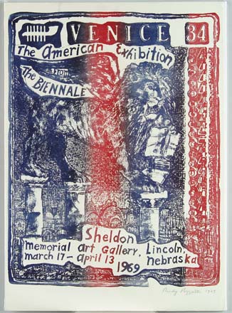 Appraisal: POSTER VENICE THE AMERICAN EXHIBITION Sheldon Memorial Art Gallery Pencil