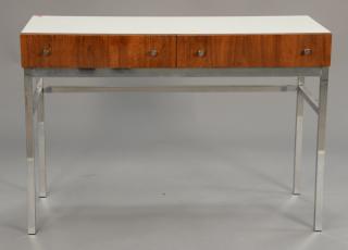 Appraisal: American of Martinsville modern desk with two drawers having chrome