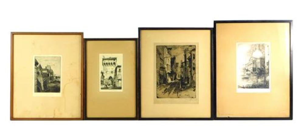 Appraisal: Four American prints by John Taylor Arms Joseph Pennell and