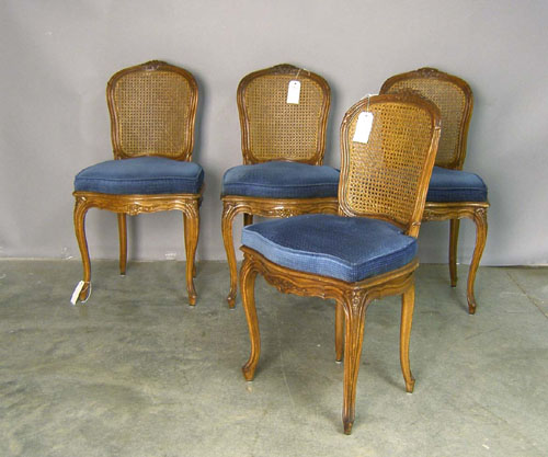 Appraisal: Set of French carved side chairs