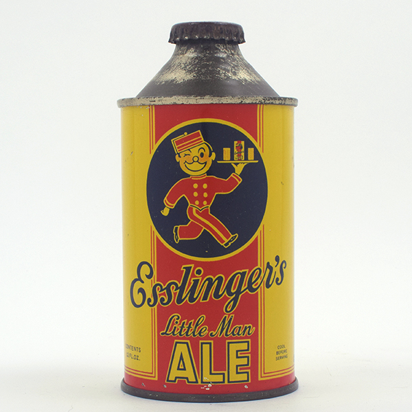 Appraisal: Esslingers Little Man Ale Flat Bottom Cone Top - EXCELLENTReference