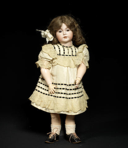 Appraisal: A rare Simon Halbig bisque head character doll The pale