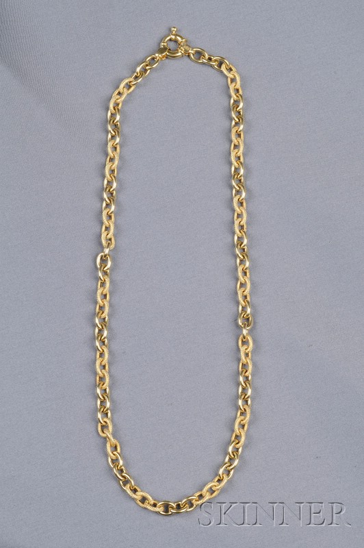 Appraisal: kt Gold Trace Link Chain composed of alternating sets of