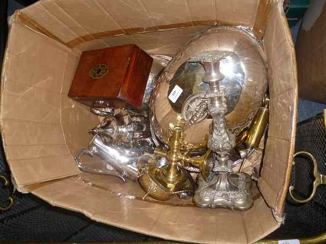 Appraisal: A QUANTITY OF SILVER PLATE AND OTHER METALWARE to include