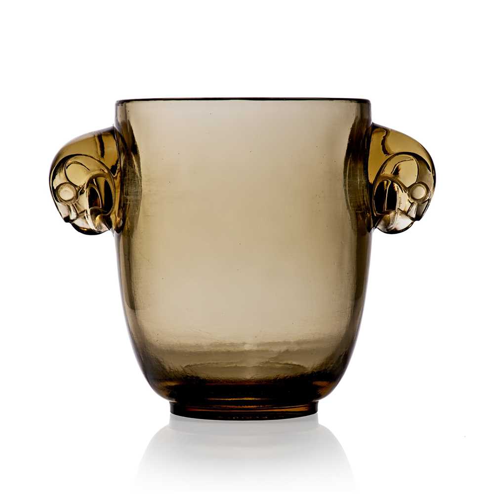 Appraisal: REN LALIQUE FRENCH - ALBERT VASE NO designed smoky and