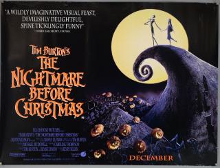 Appraisal: Tim Burton's The Nightmare Before Christmas British Quad film poster