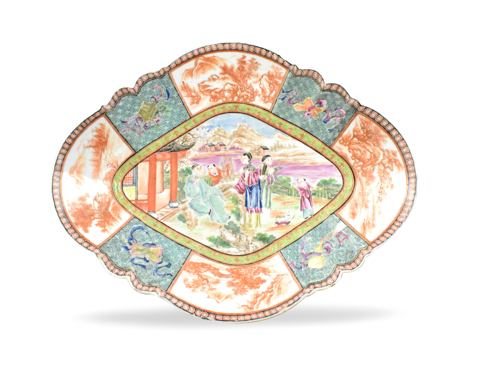 Appraisal: A large Chinese Canton enameled stem plate dating from the