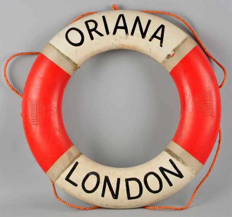 Appraisal: P O Line-Oriana Life Ring Description Some minor wear overall