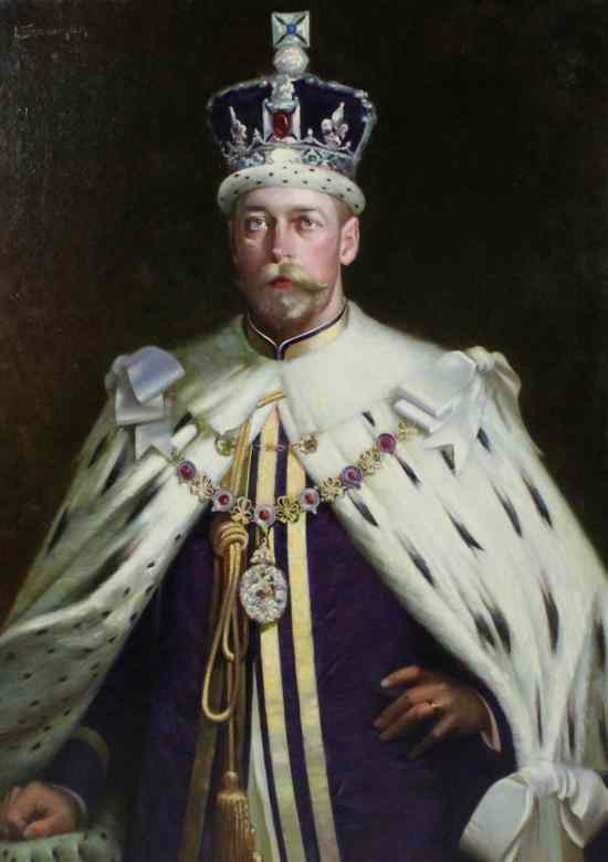 Appraisal: Isaac Snowman - oil on canvas Portrait of George V