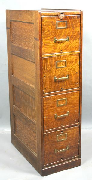 Appraisal: Circa - oak Macey four-drawer file cabinet h x w