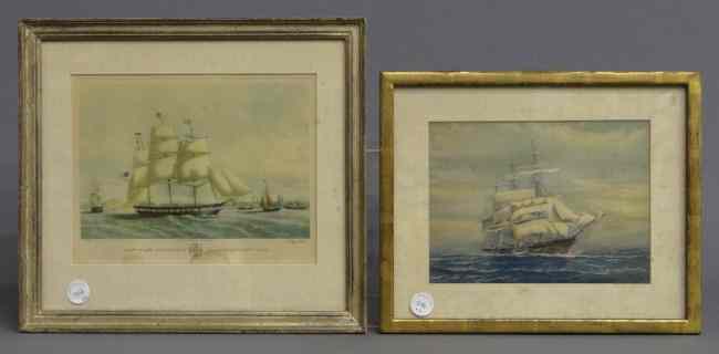 Appraisal: Lot vintage ship prints