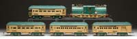 Appraisal: AMERICAN FLYER STANDARD GAUGE ELECTRIC FOUR CAR SET POCAHONTAS Locomotive