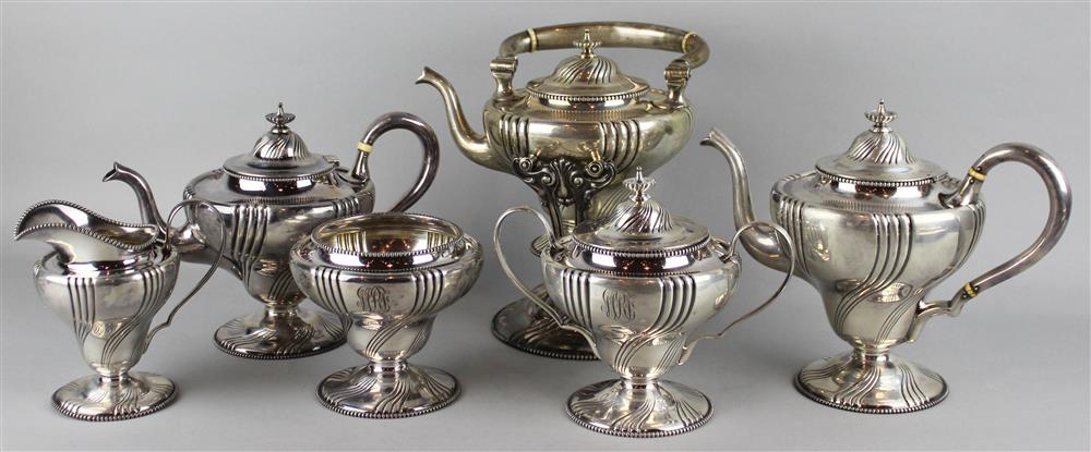 Appraisal: DOMINICK AND HAFF STERLING SIX-PIECE TEA AND COFFEE SERVICE -