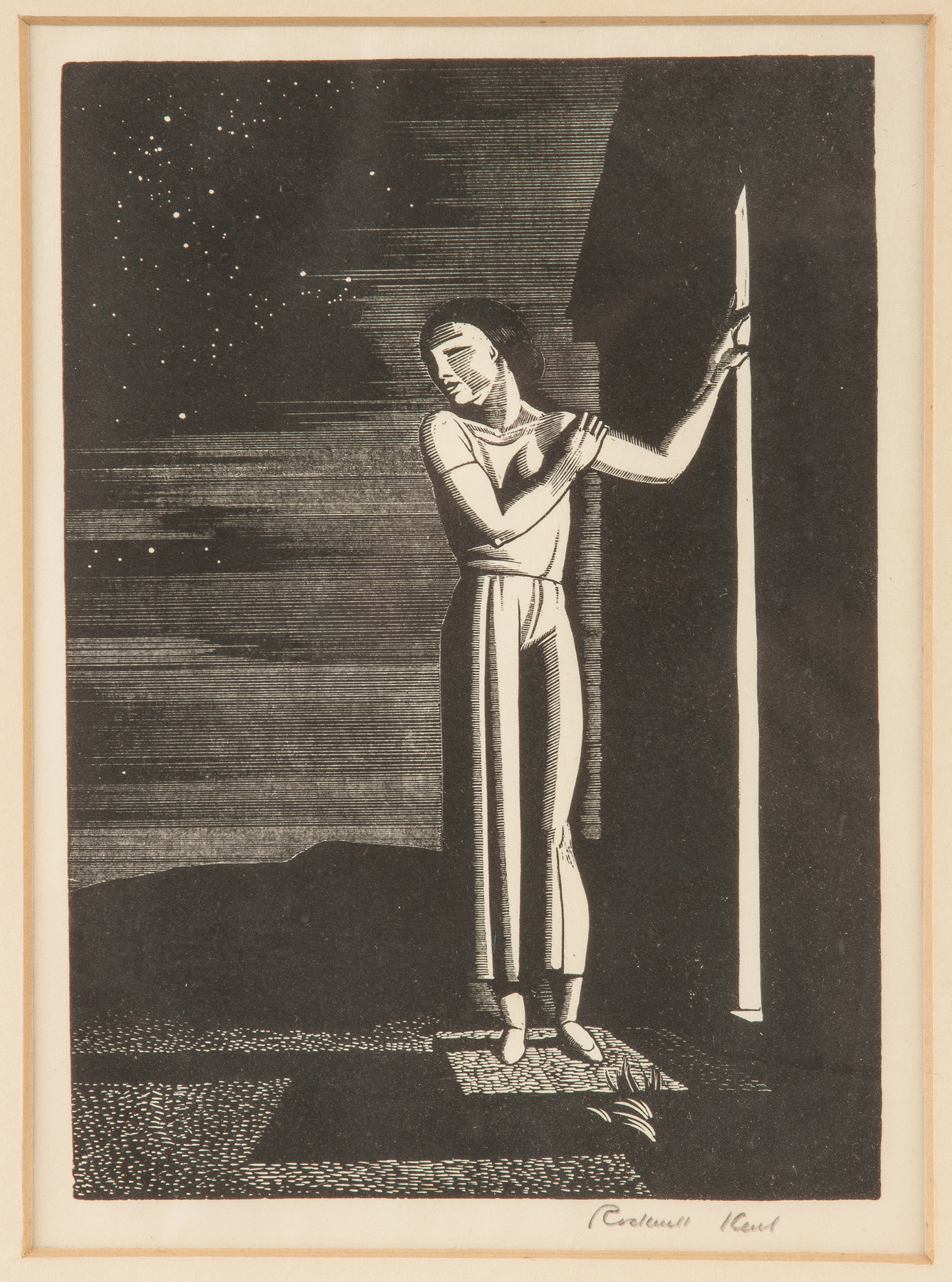 Appraisal: Rockwell Kent American - Starry Night Sgn in pencil lower