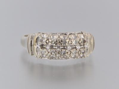 Appraisal: A Ladies' White Gold and Diamond Ring k white gold