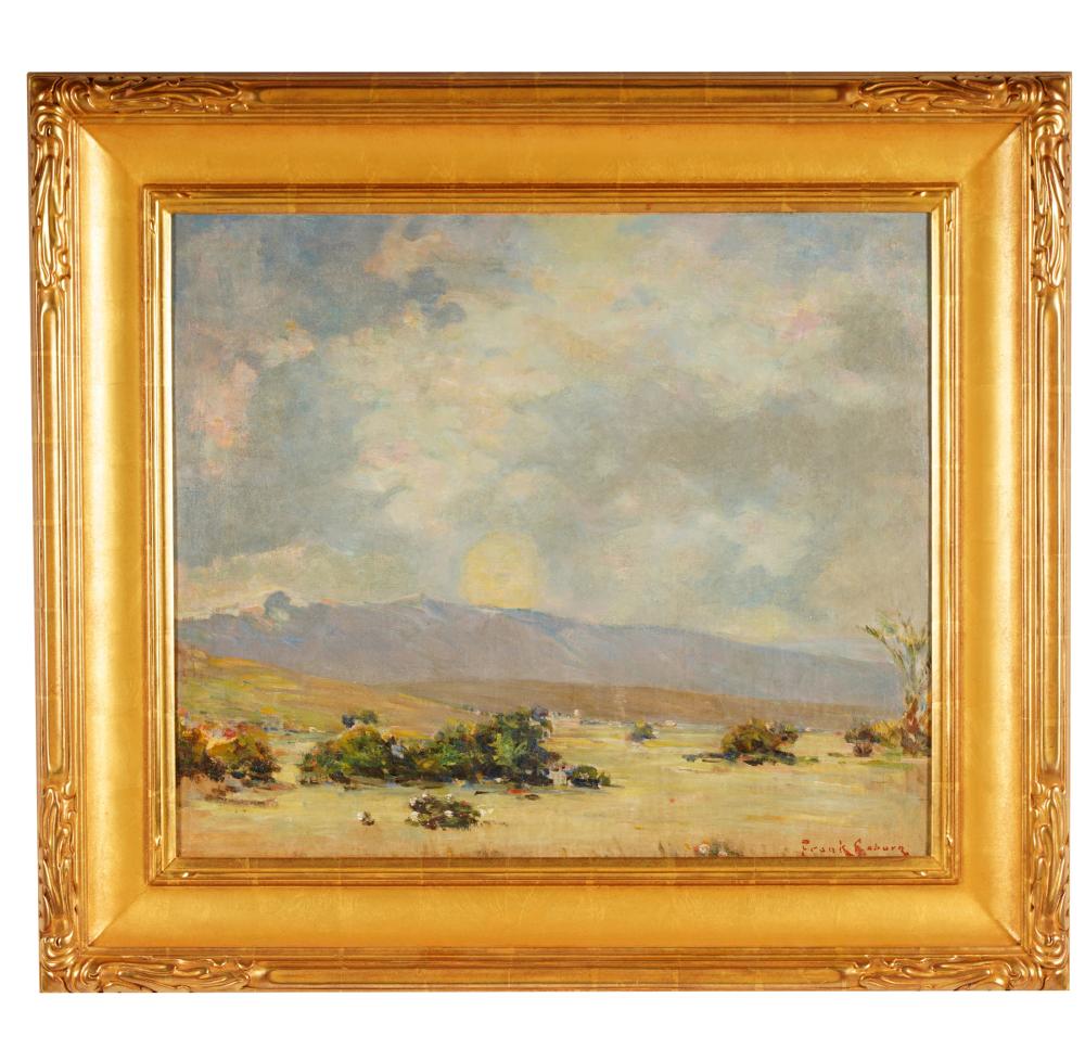 Appraisal: FRANK COBURN - CALIFORNIA DESERToil on canvas signed lower right