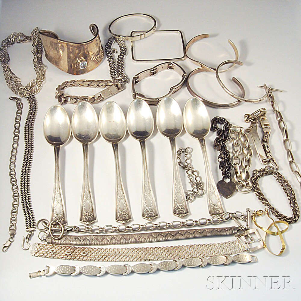 Appraisal: Group of Sterling Silver Items a set of six Tiffany