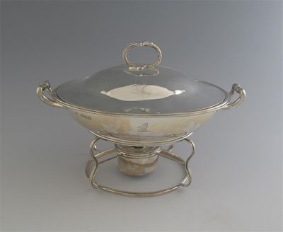 Appraisal: By Paul Storr a George IV circular chaffing dish and