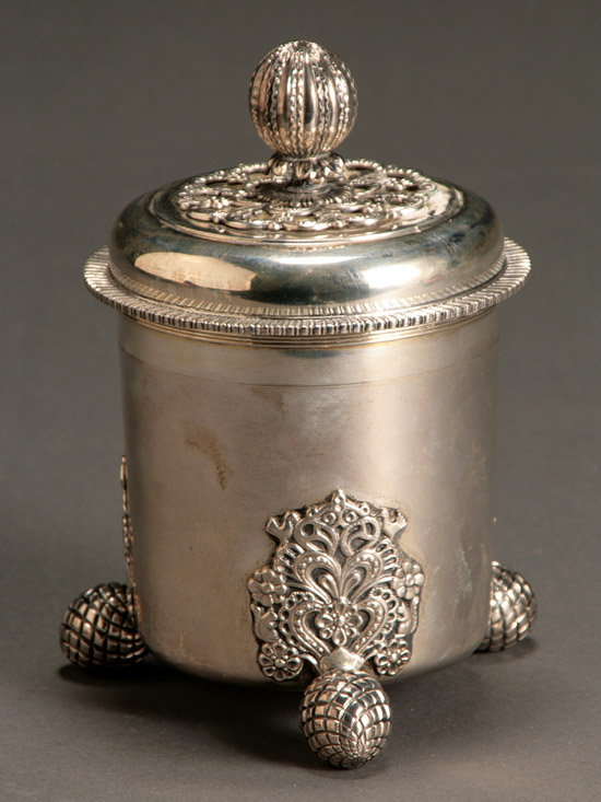 Appraisal: Norwegian Baroque Style Sterling Humidor David-Andersen Oslo Mid- th Century