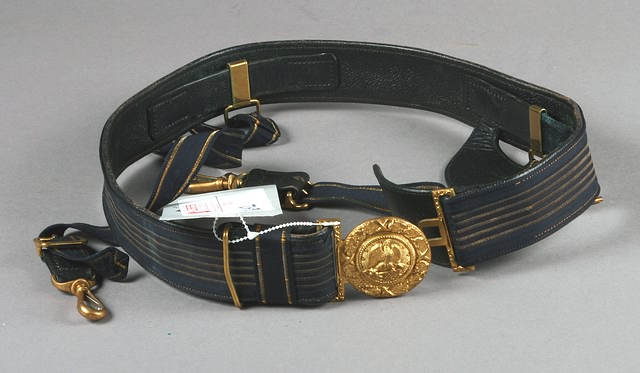 Appraisal: US Naval Officers Dress sword belt with black and gold