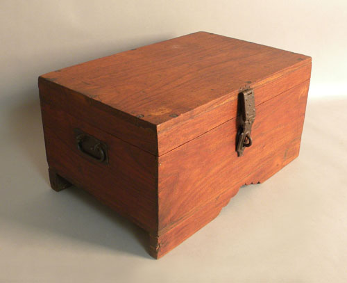 Appraisal: Oak lock box th c h w