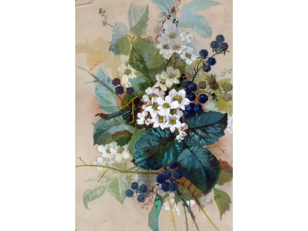 Appraisal: W JACKS LATE TH CENTURY WATERCOLOUR A PAIR Flower sprays