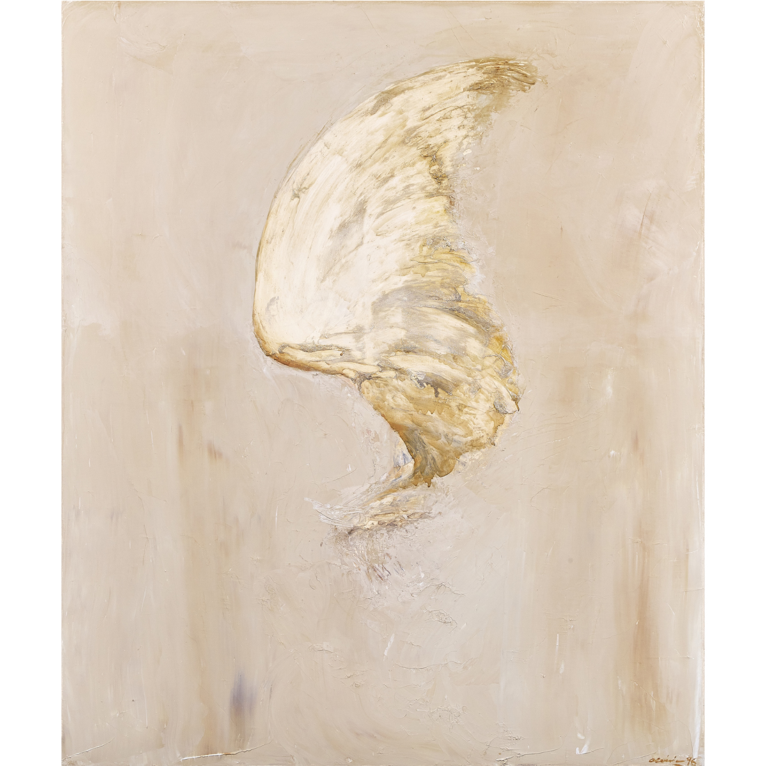 Appraisal: PAINTING NATHAN OLIVEIRA Nathan Oliveira American - Wing-Owl oil on