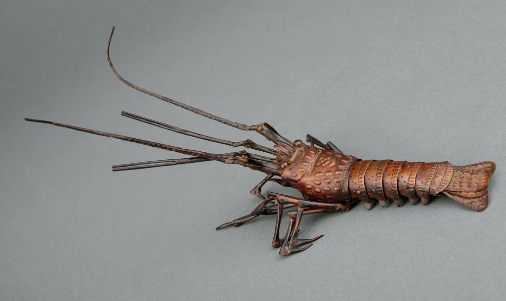 Appraisal: Japanese Articulated Copper Jizai Okimono Model of a Lobster th