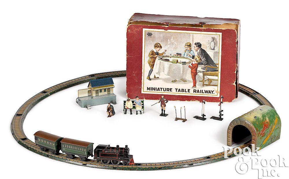 Appraisal: Bing Miniature Table Railway wind-up train set Bing Miniature Table