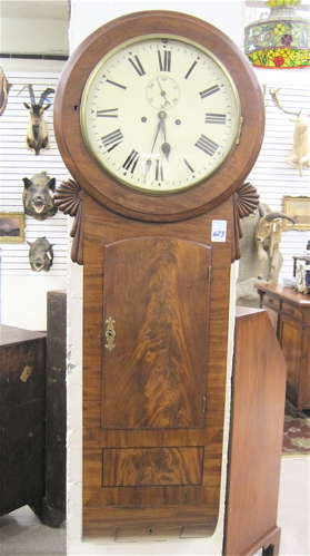 Appraisal: VICTORIAN LONG CASE MAHOGANY WALL CLOCK Scottish mid- th century