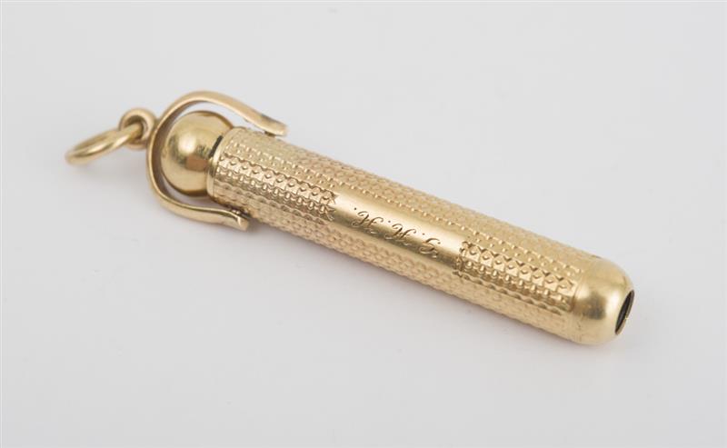 Appraisal: k Yellow Gold Mechanical Pencil Pendant Approx in Estimate -