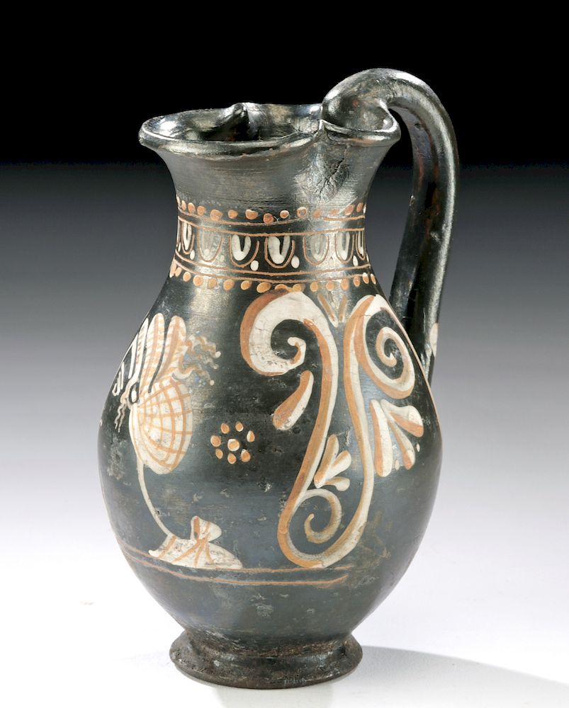 Appraisal: Lovely Apulian Gnathian Red-Figure Oinochoe Holiday Shipping Deadlines USA Domestic