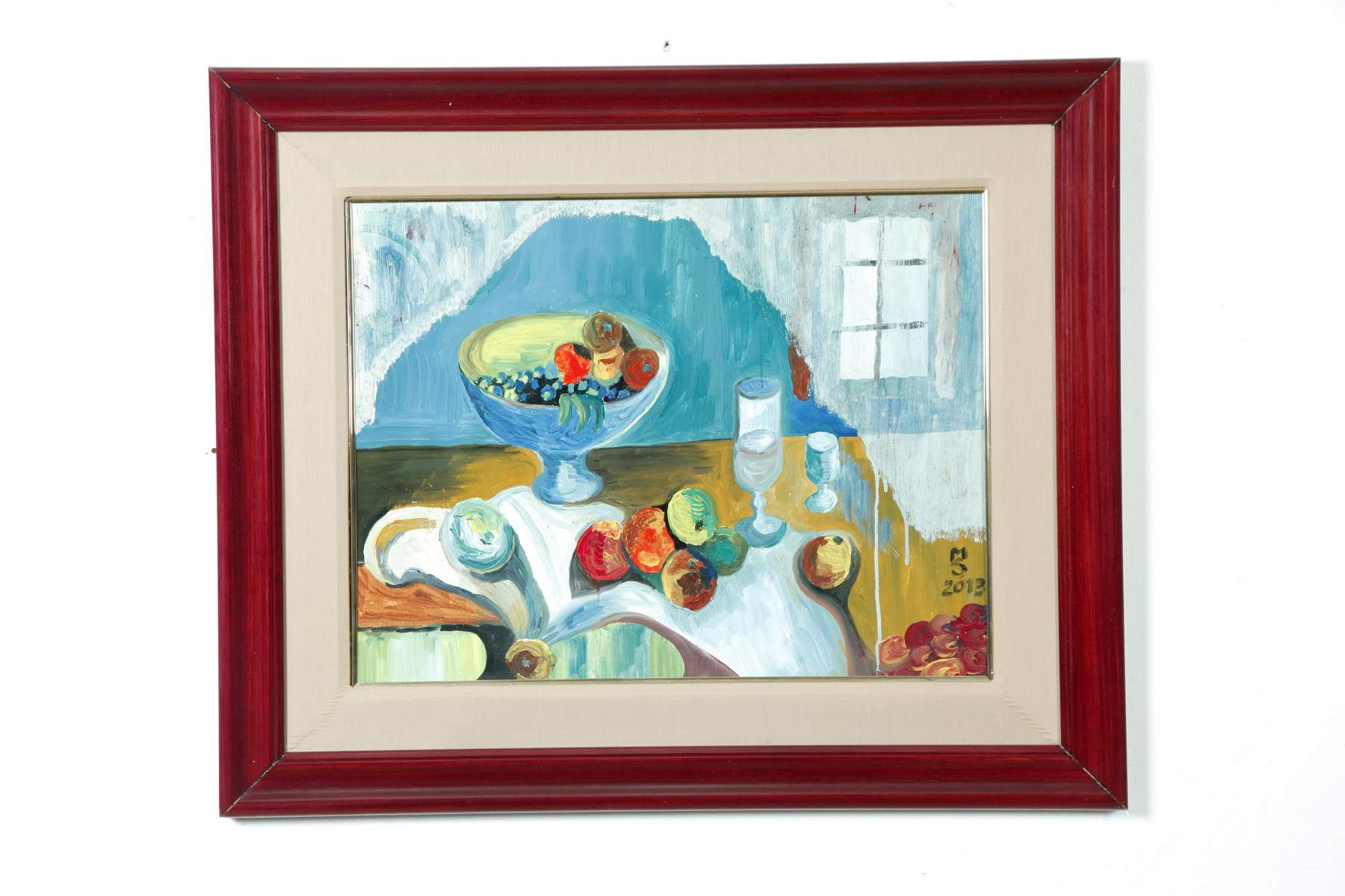 Appraisal: FRAMED OIL ON CANVAS STILL LIFE TABLE BY MICHAEL STEINPICHLER