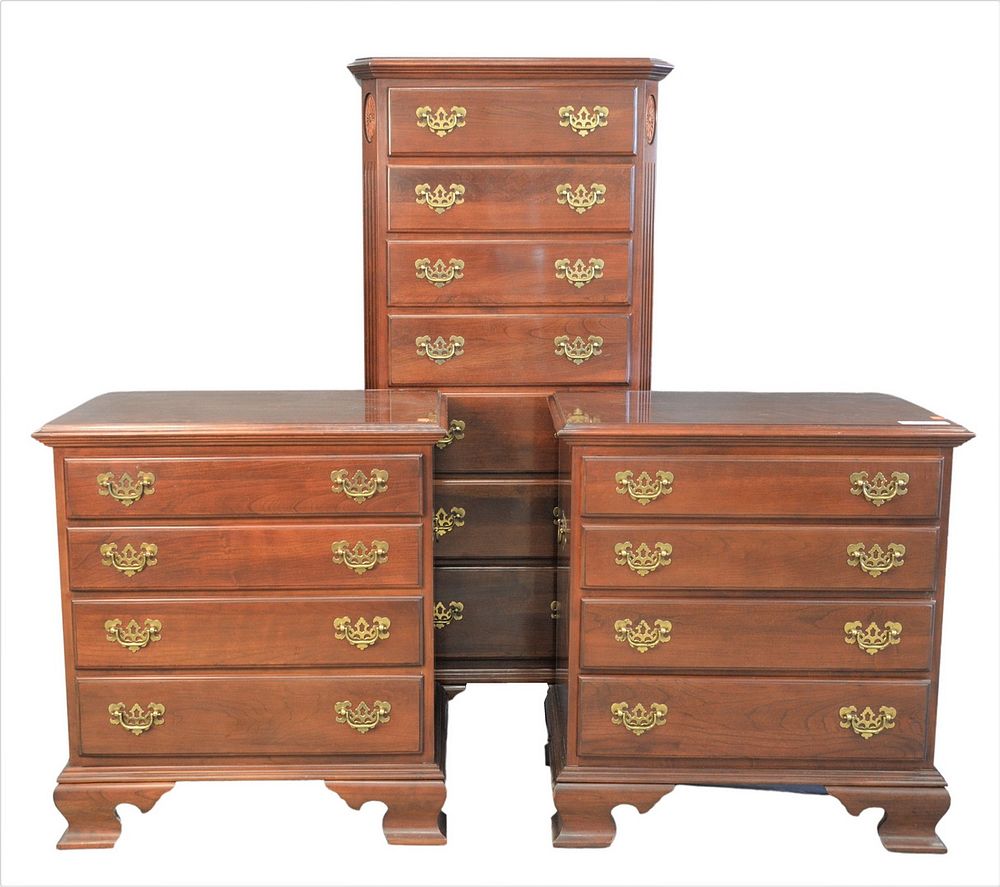 Appraisal: Three Ethan Allen Pieces to include seven drawer lingerie chest