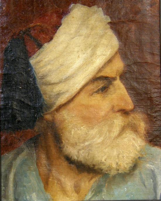 Appraisal: th century portrait of a man with a white beard