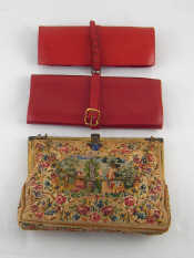 Appraisal: A mixed lot comprising two leather jewellery rolls one marked