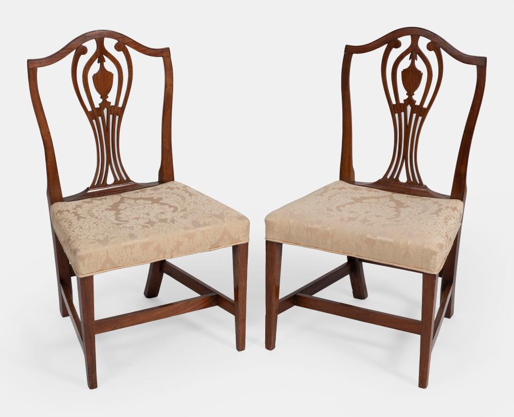 Appraisal: PAIR OF HEPPLEWHITE SIDE CHAIRS CONNECTICUT OR RHODE ISLAND CIRCA