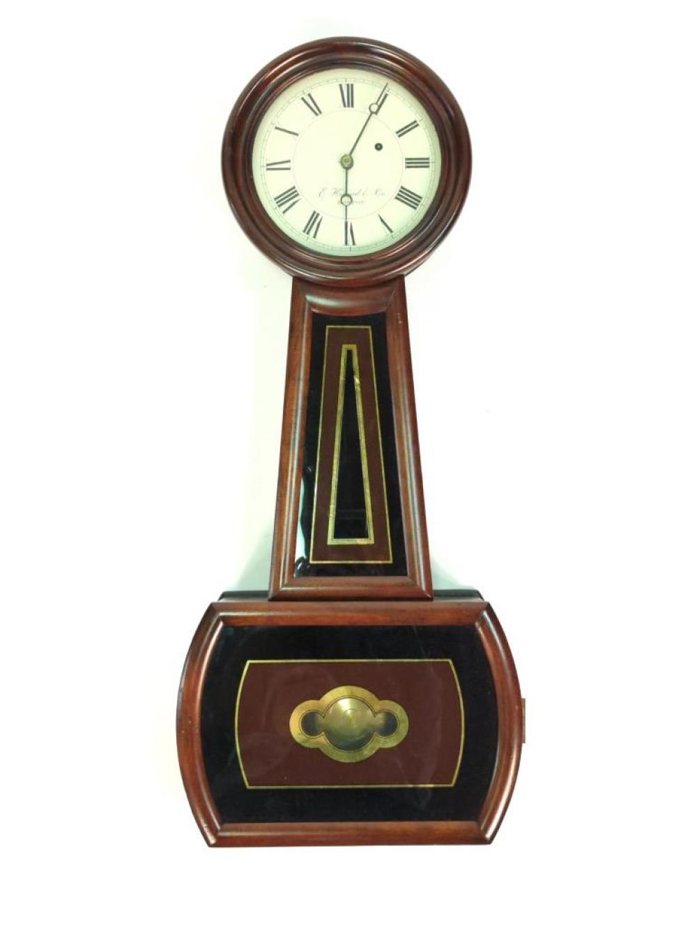 Appraisal: E HOWARD CO BOSTON REGULATOR BANJO WALL CLOCK IN CHERRY