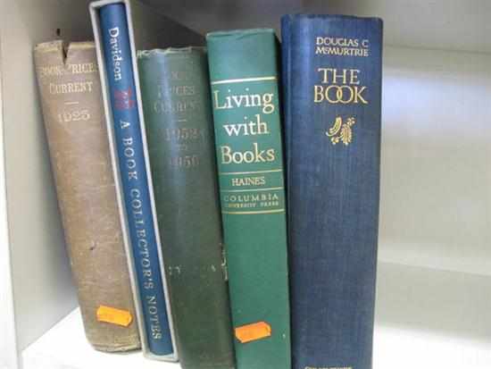 Appraisal: FIVE BOOKS RELATING TO BOOK COLLECTING INCLUDING BOOK COLLECTORS NOTES