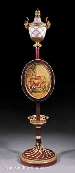 Appraisal: A Napoleon III Gilt Bronze-Mounted Porcelain and Mahogany Torch re