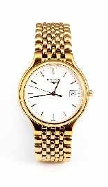 Appraisal: A gold plated gentleman's Longines quartz wristwatch with circular case