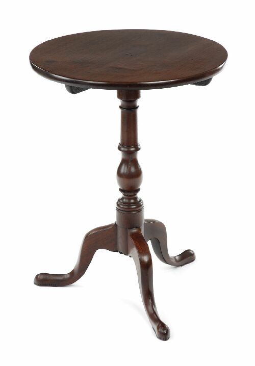 Appraisal: A Georgian mahogany occasional table the circular top on baluster