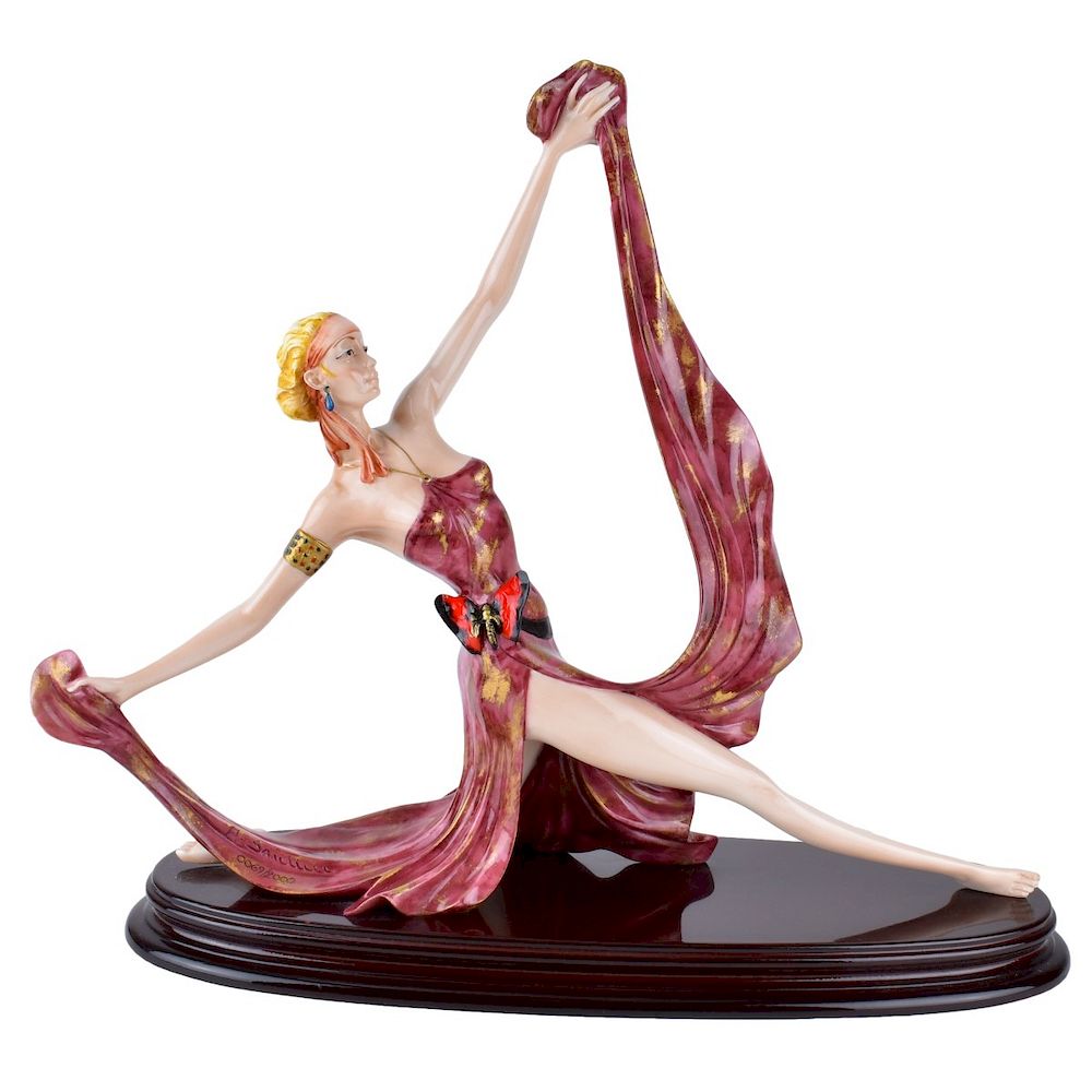 Appraisal: A Santini Ballerina Sculpture Mounted on Base A Santini Ballerina