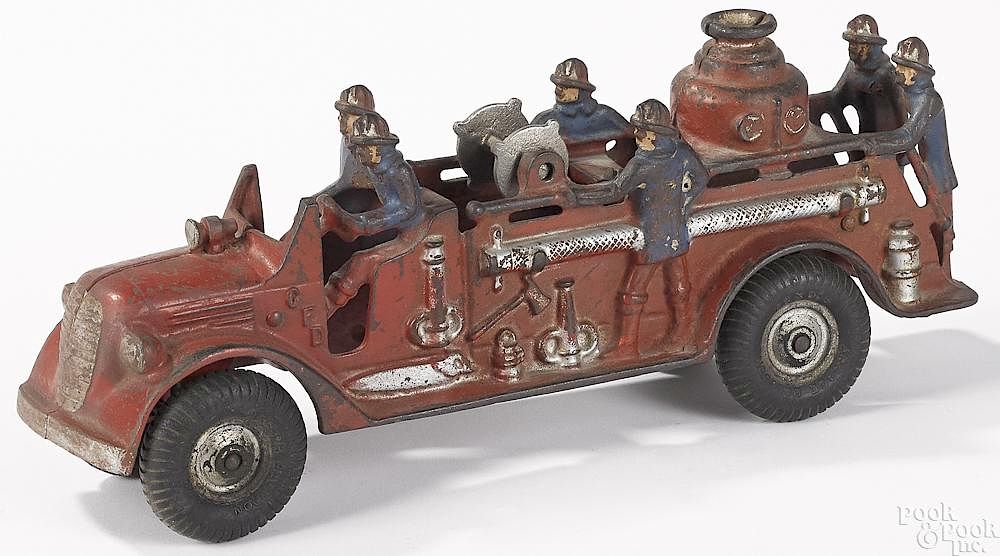 Appraisal: Arcade cast iron fire pumper truck Arcade cast iron fire