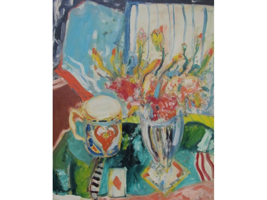 Appraisal: JOHN BELLANY HRSA RA b ACE OF DIAMONDS Oil on