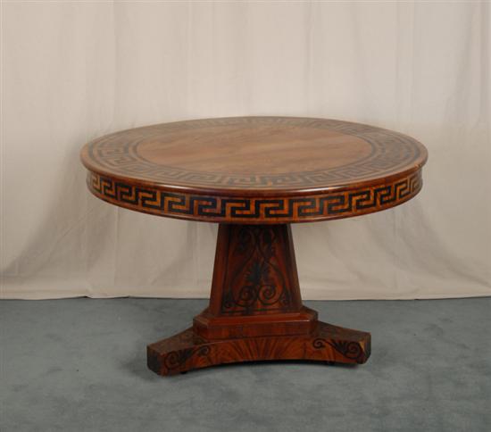 Appraisal: An E th C Center Table mahogany and crotch mahogany