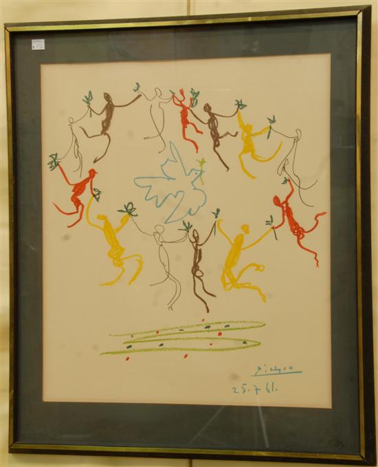 Appraisal: PICASSO PABLO Lithograph signed and dated - - in plate