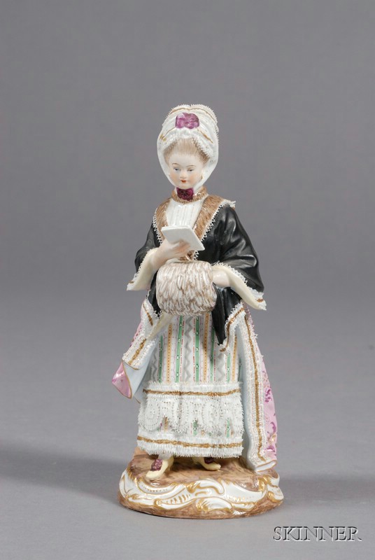 Appraisal: Meissen Porcelain Figure of a Lady Germany th century the